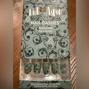 ❄️ Winter Green by Brooke RETIRED Red Aspen Nail Dashes • Holiday Press-On Nails